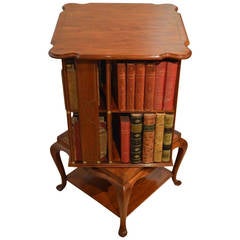 Beautiful Mahogany Edwardian Period Antique Revolving Bookcase