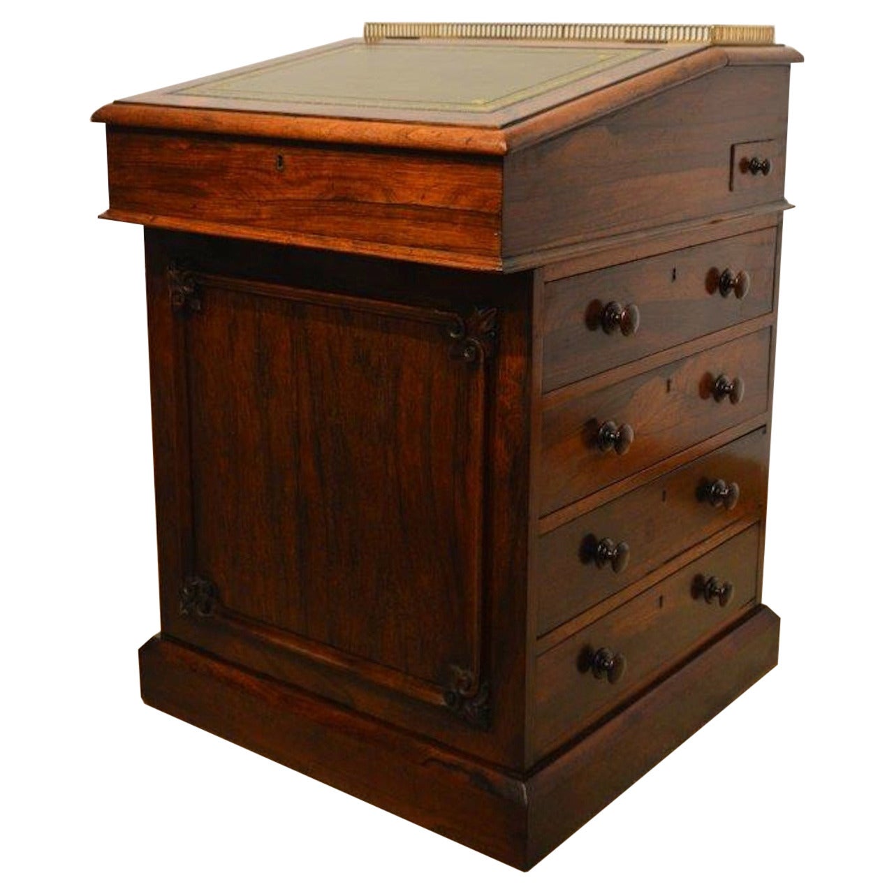 A Rosewood William IV Period Antique Davenport