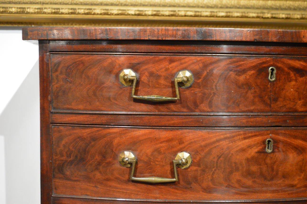 A Mahogany Regency Period Bow Front Antique Chest Of Drawers 1