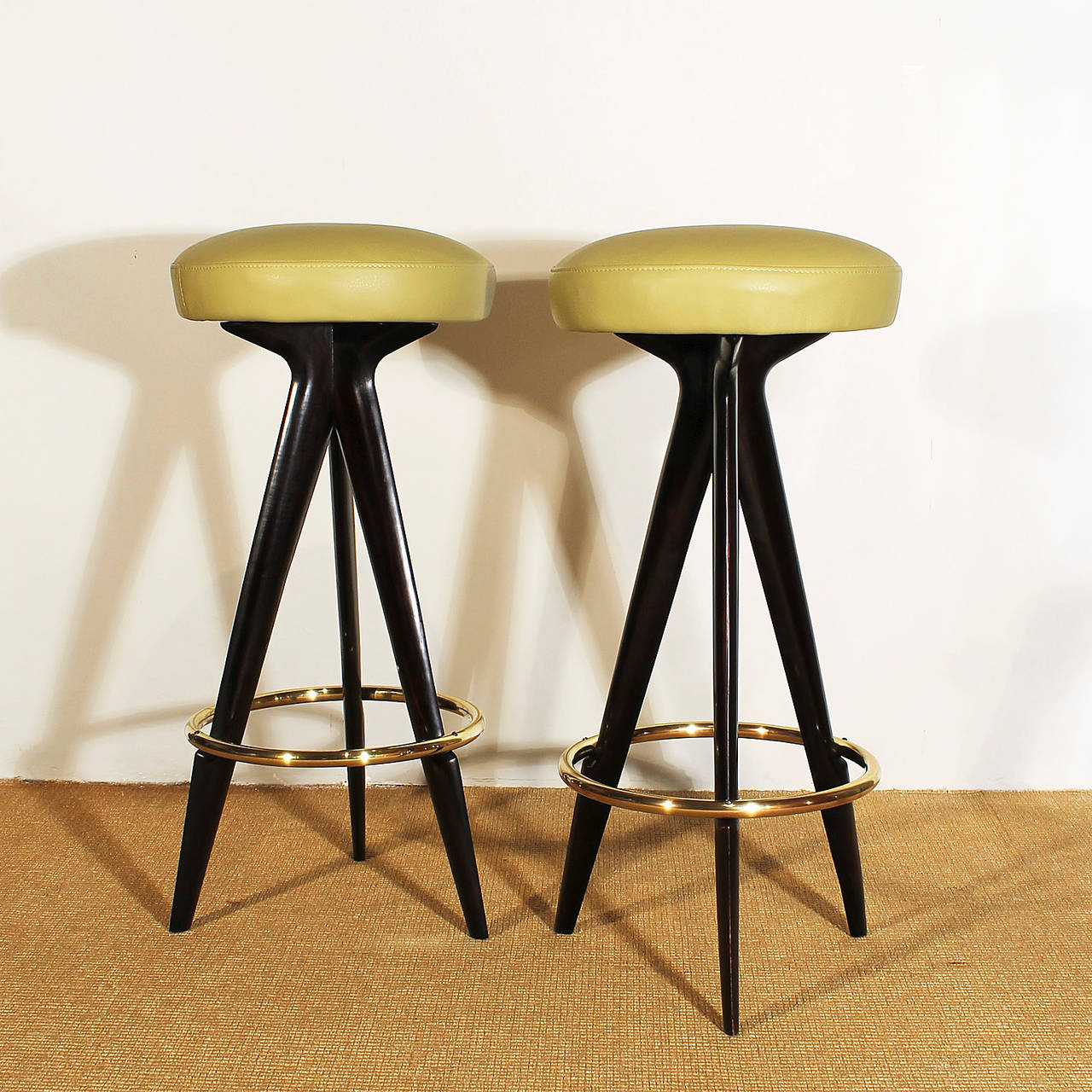 Set of Bar Counter and Two Bar Stools from the 1950s 1