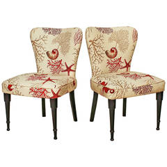 Pair of Small Italian Chairs from the 1940s