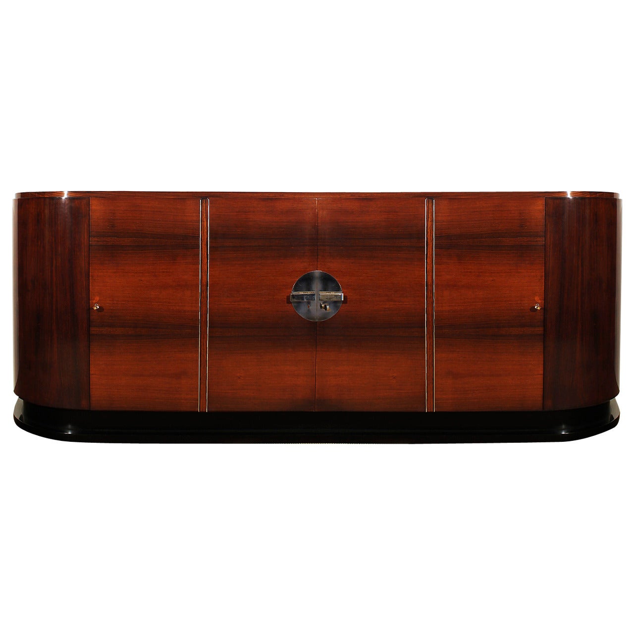 Splendid French Art Deco Rounded Sideboard