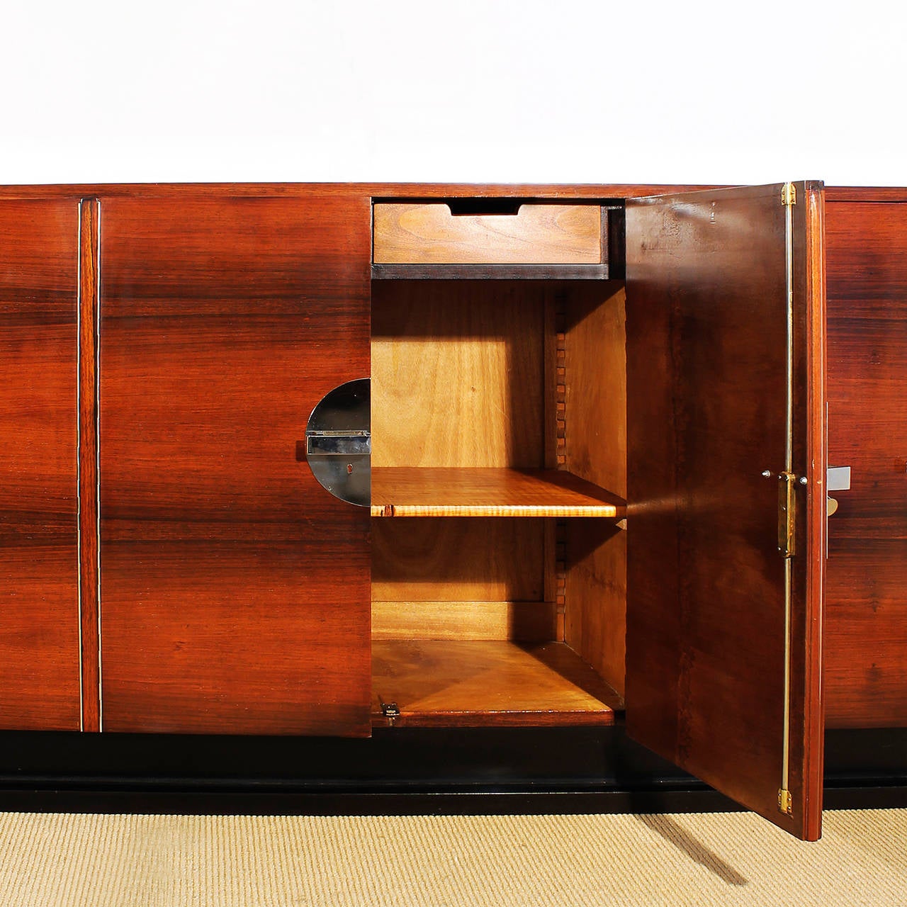 Mid-20th Century Splendid French Art Deco Rounded Sideboard