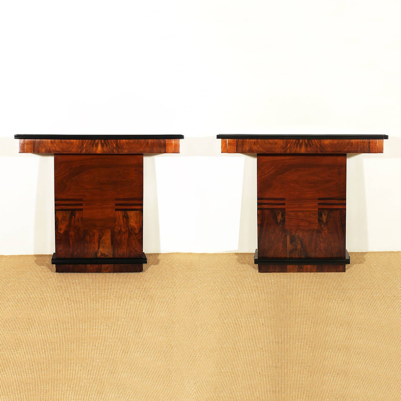 Pair of Cubists Art Deco Consoles