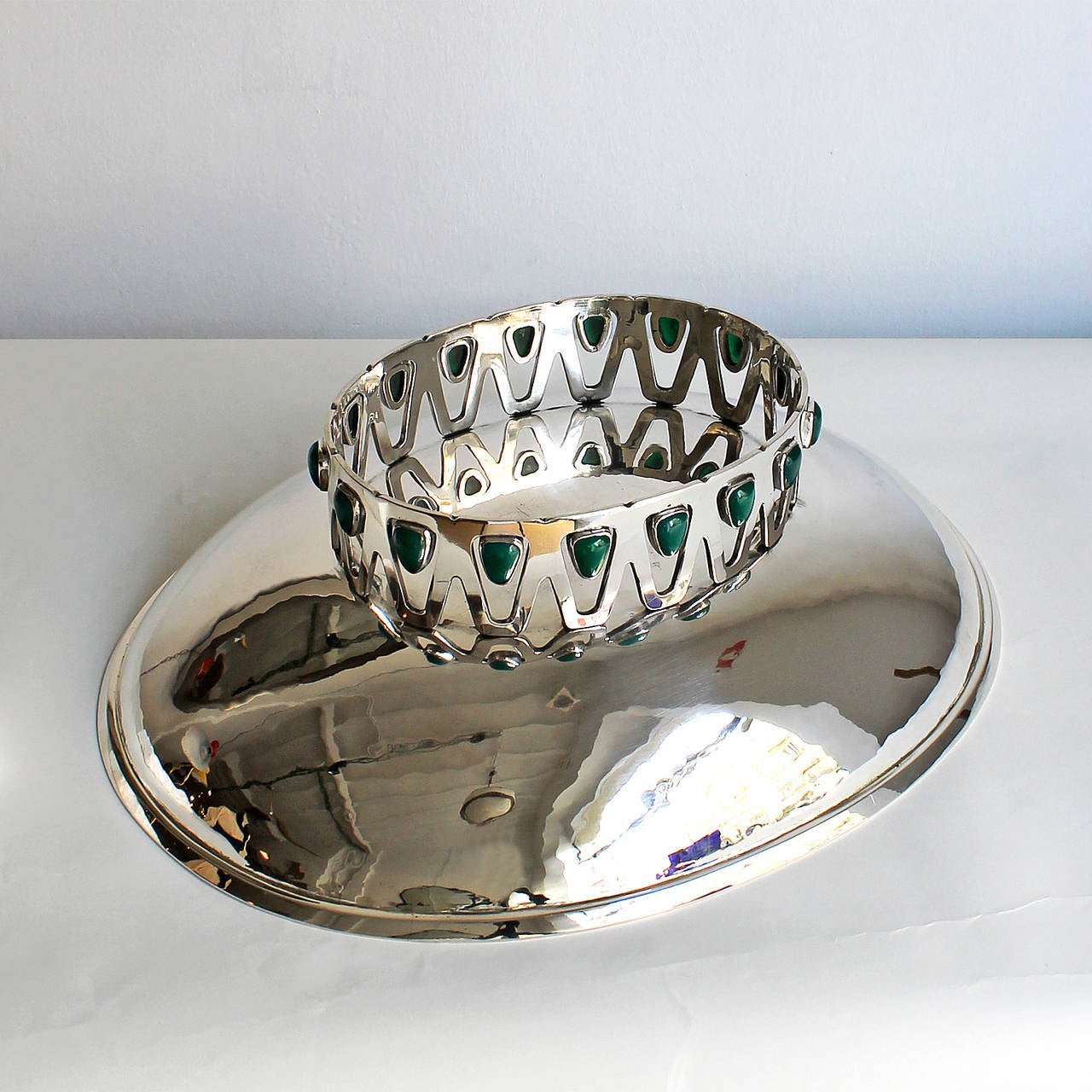 Mid-20th Century Sterling Silver Centerpiece by Serrahima