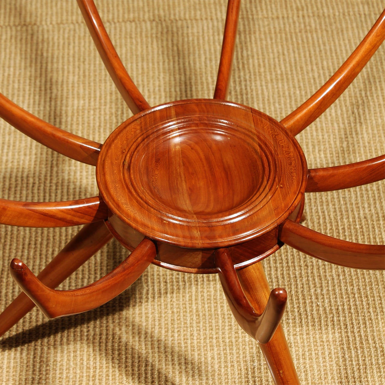 Etched Round Side Table by Carlo de Carli