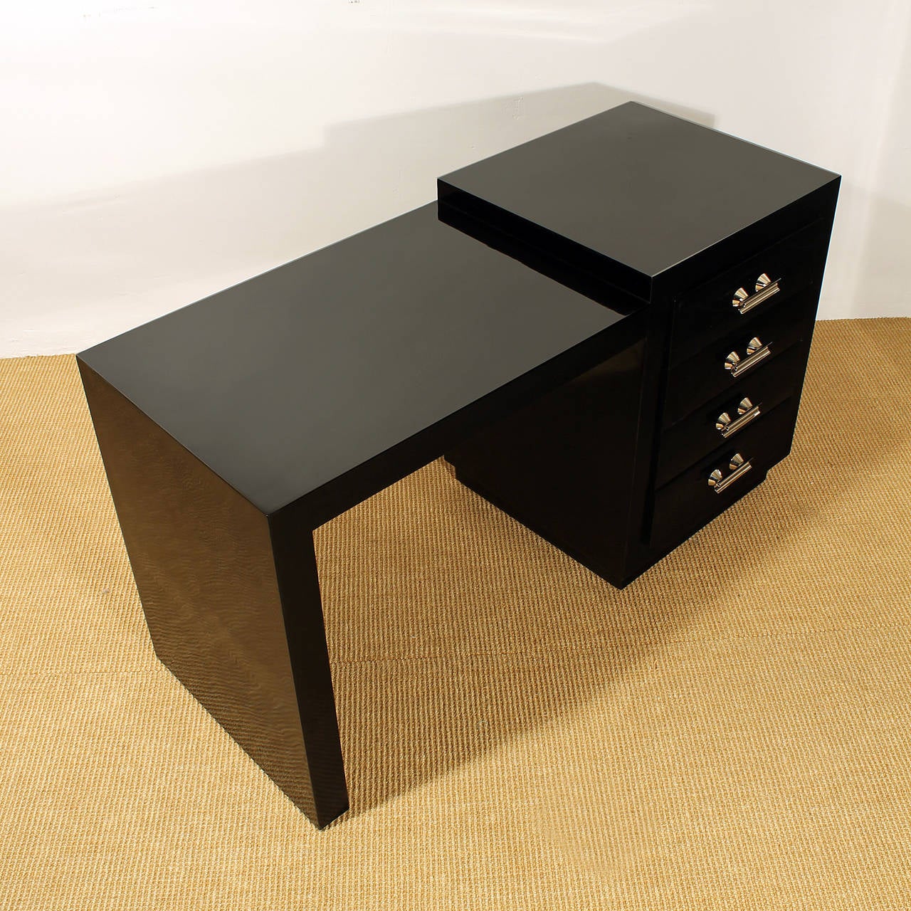 Mid-20th Century Art Deco Cubist Spanish Console Desk