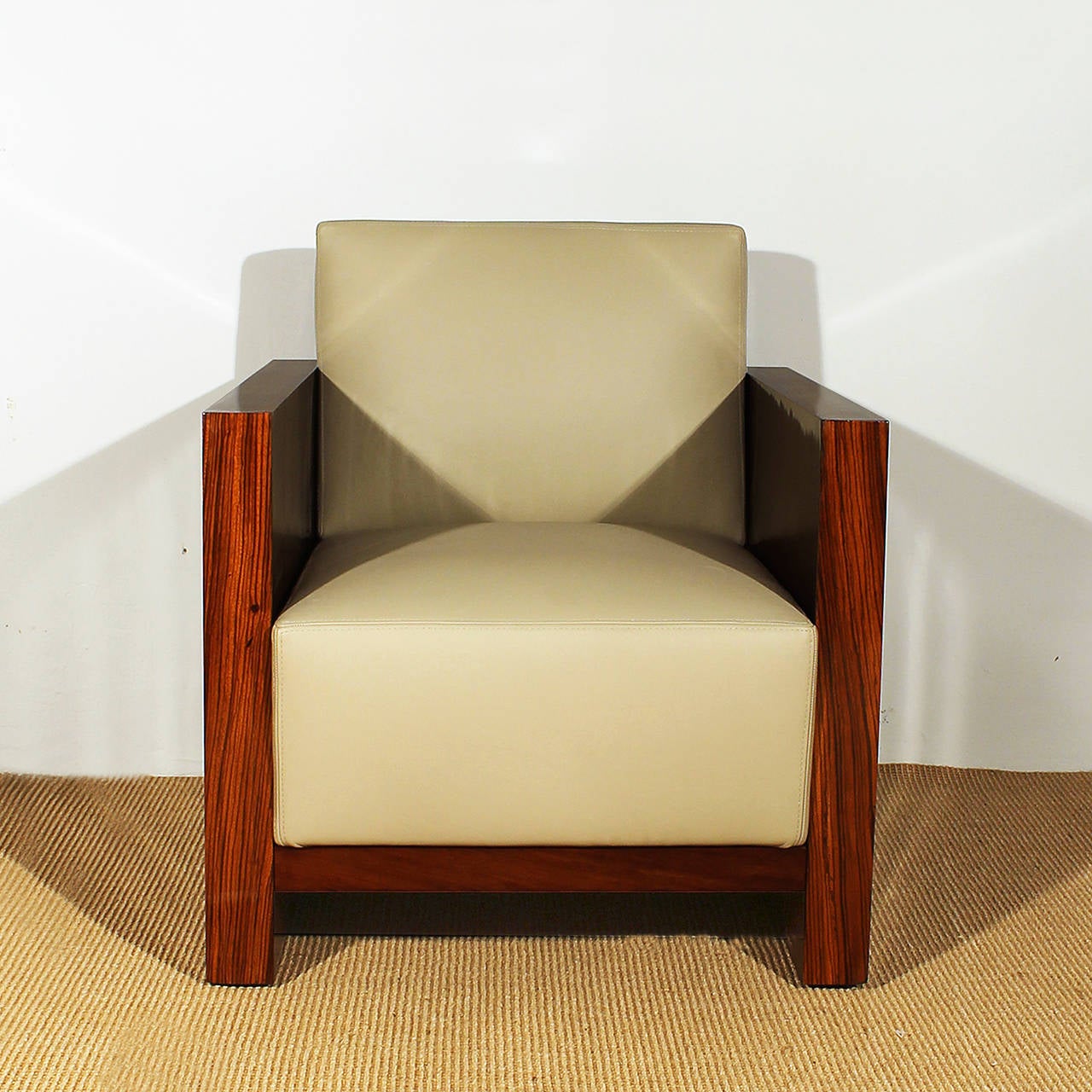 Pair of French Art Deco Cubist Armchairs 3