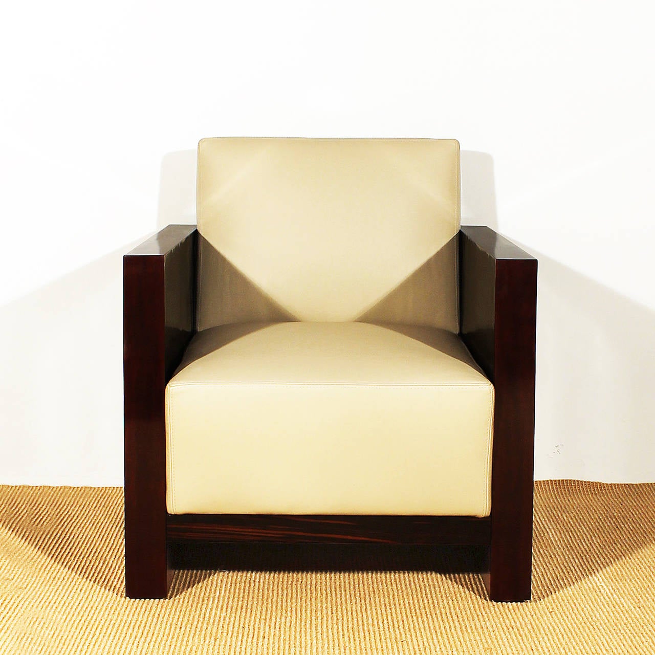 Pair of French Art Deco Cubist Armchairs 2