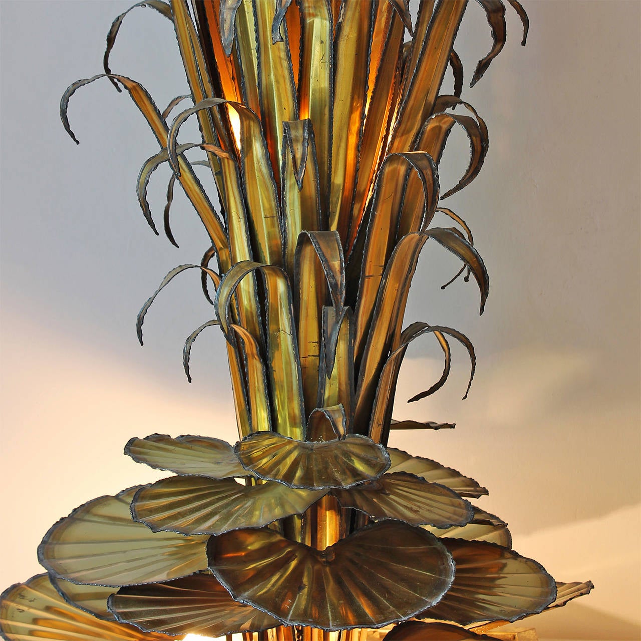 Brass Standing Lamp Attributed to Maison Jansen