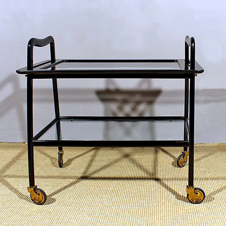 Mid-Century Modern Bar Cart in the Style of Ico Parisi