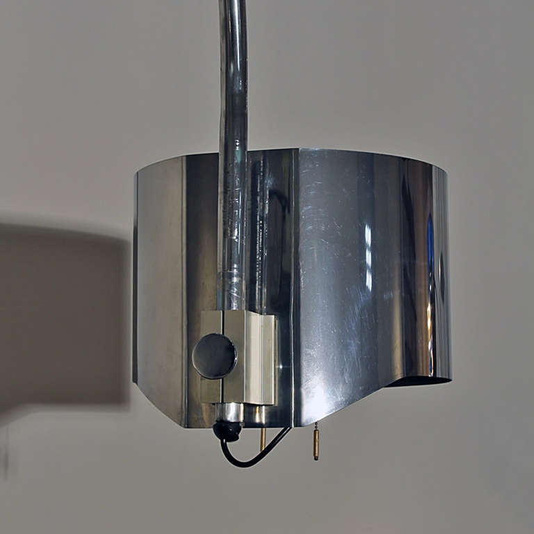 Spanish Chrome Plated Metal Standing Lamp