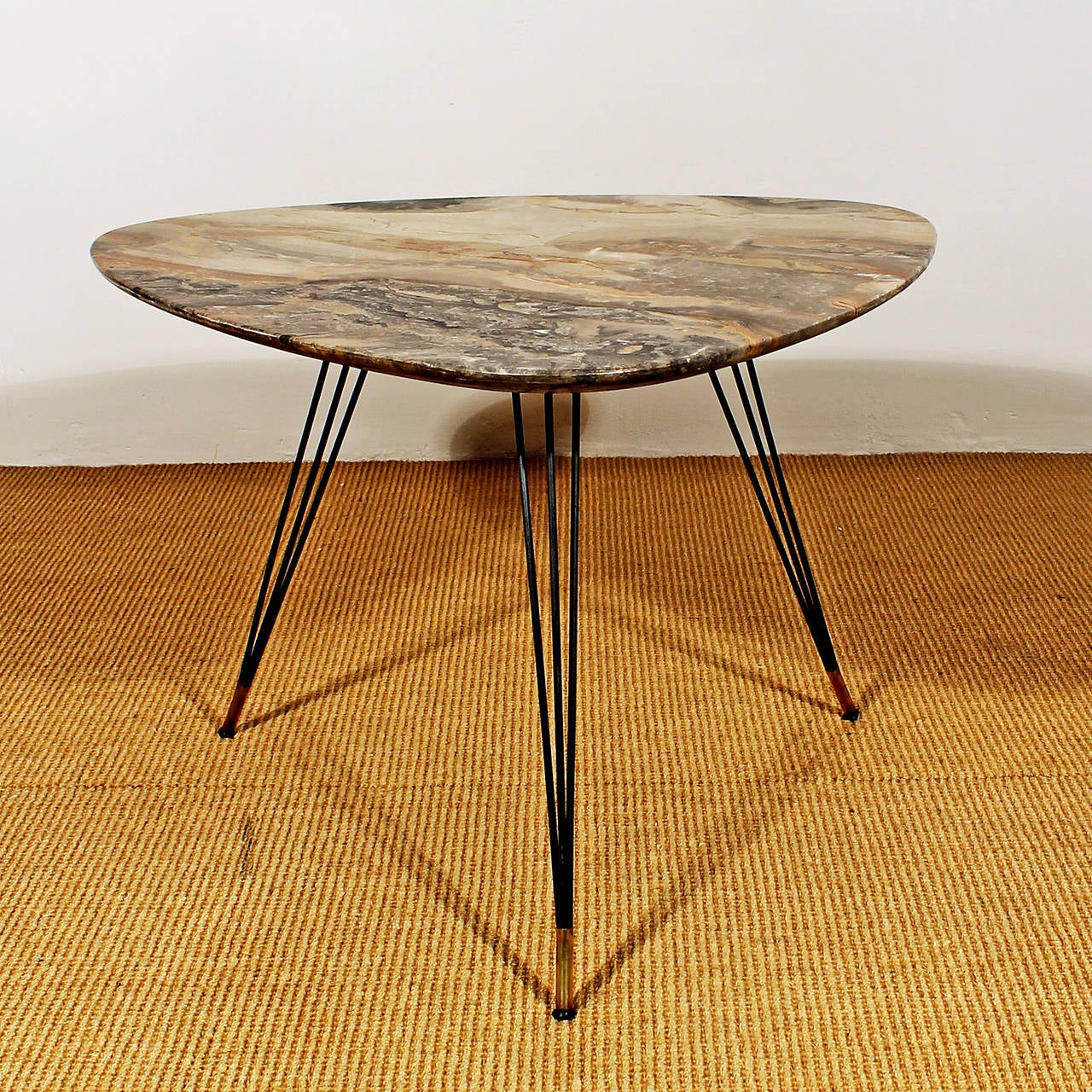 Mid-Century Modern Italian tripod coffee table from the 1950s