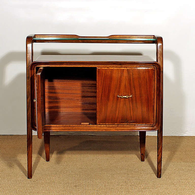Mid-20th Century Pair of Large Bedside Tables