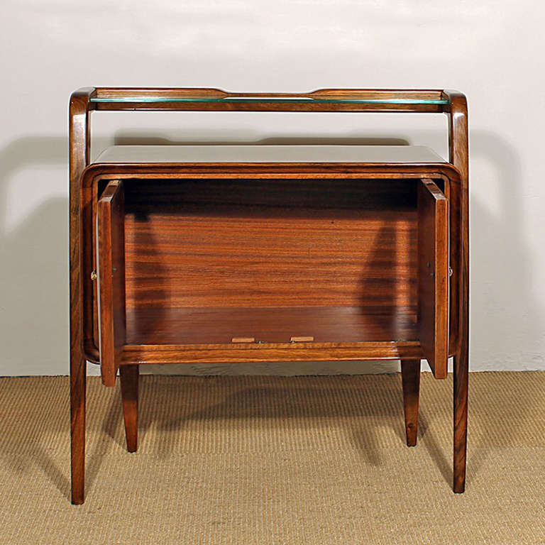 Brass Pair of Large Bedside Tables