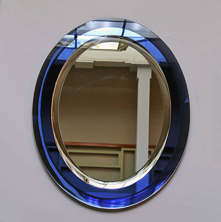 Mid-Century Modern Italian Beveled Mirror