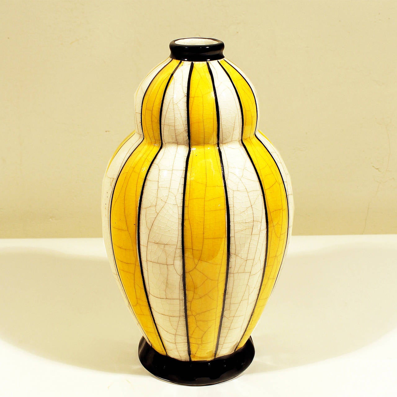 1930s Charles Catteau, Boch Keramis - Two Art Deco vases, ceramic - Belgium In Good Condition In Girona, ES