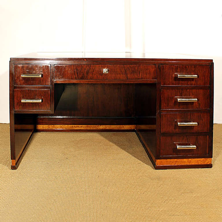 French Art Deco Cubist Desk