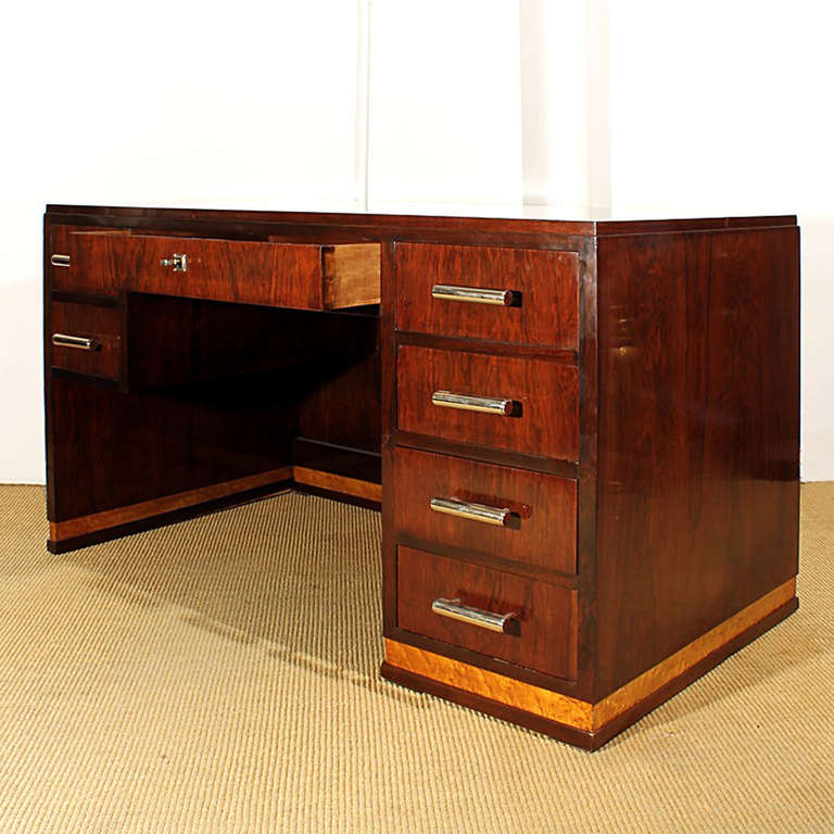 Mid-20th Century Art Deco Cubist Desk