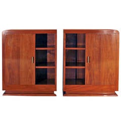 Pair of Asymmetric Art Deco Bedside Tables