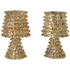 Pair of Art Deco Mini Lamps by Barovier