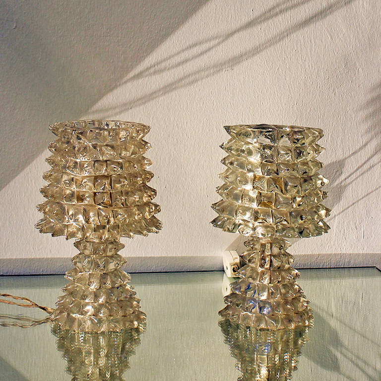 Pair of Art Deco Mini Lamps by Barovier