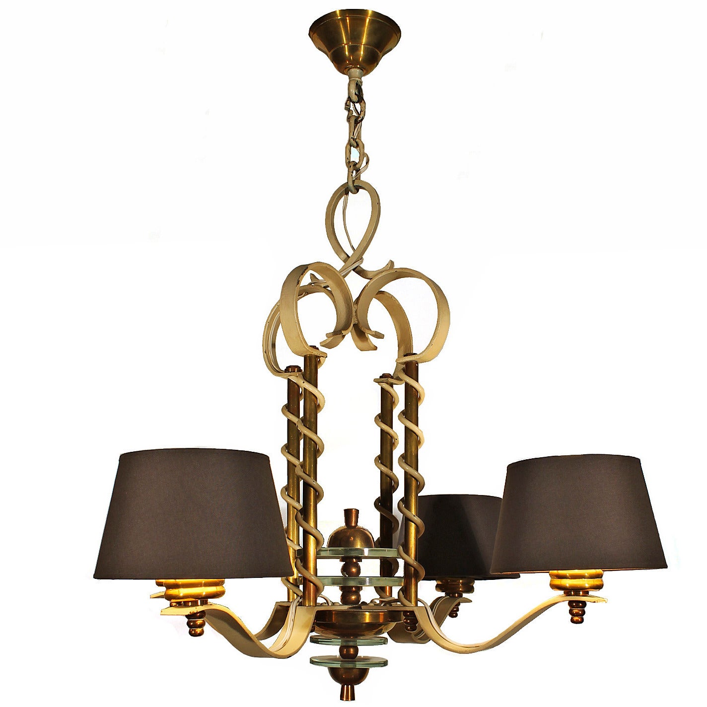 Wrought Iron Chandelier from the 1940s