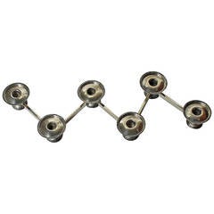 1950´s Silver Center Piece Candlesticks, 6 candles - Spain