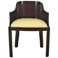 1930´s Art Deco Desk Chair in Solid Oak, leather - Belgium