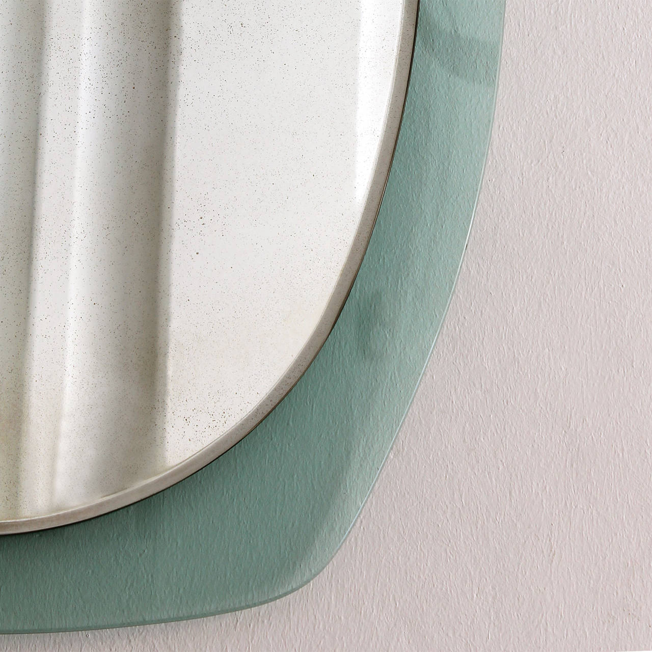 Green italian mirror from the 60´s In Excellent Condition In Girona, ES