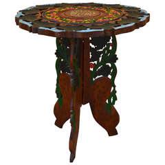 Vintage Polychromed Tribal Table