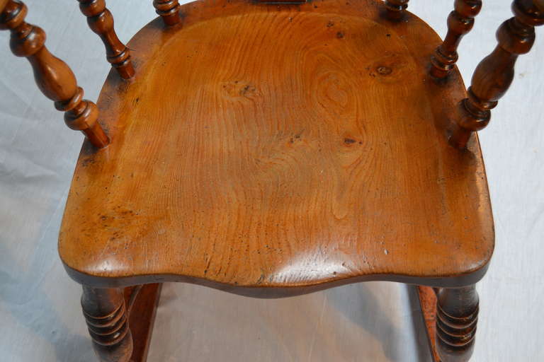 19th Century Windsor Rocking Chair For Sale