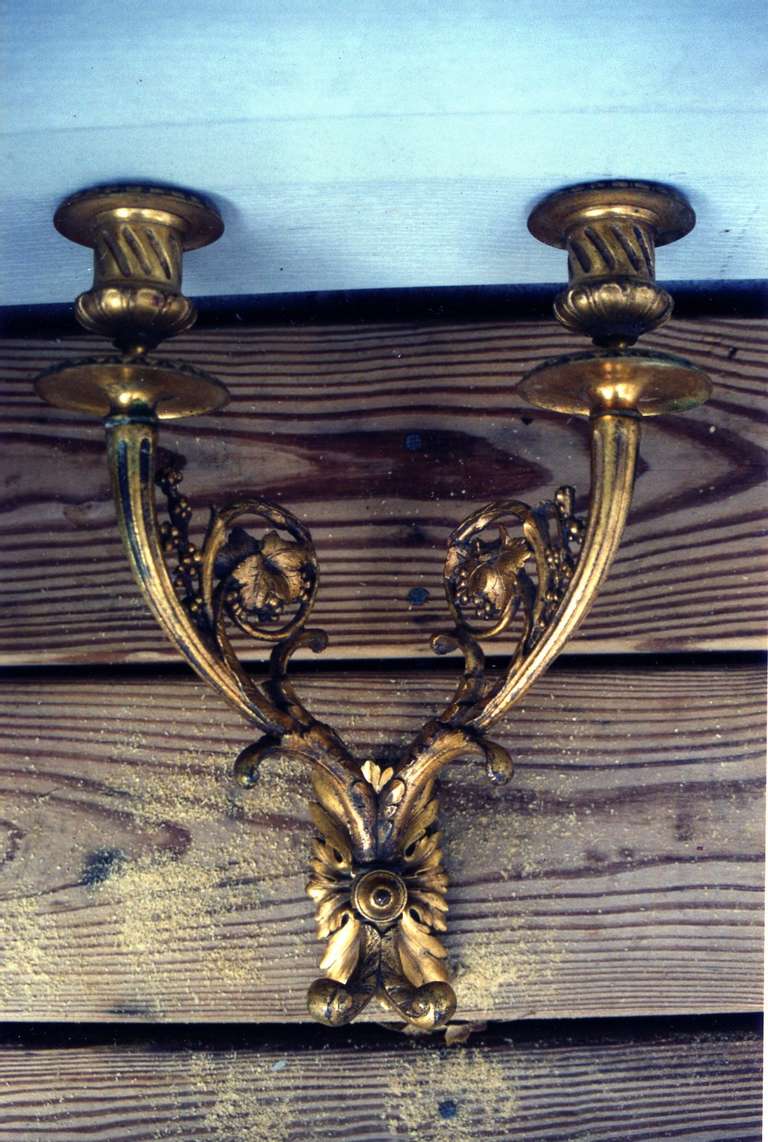 French Ormolu Single Wall Sconce