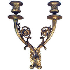 French Ormolu Single Wall Sconce