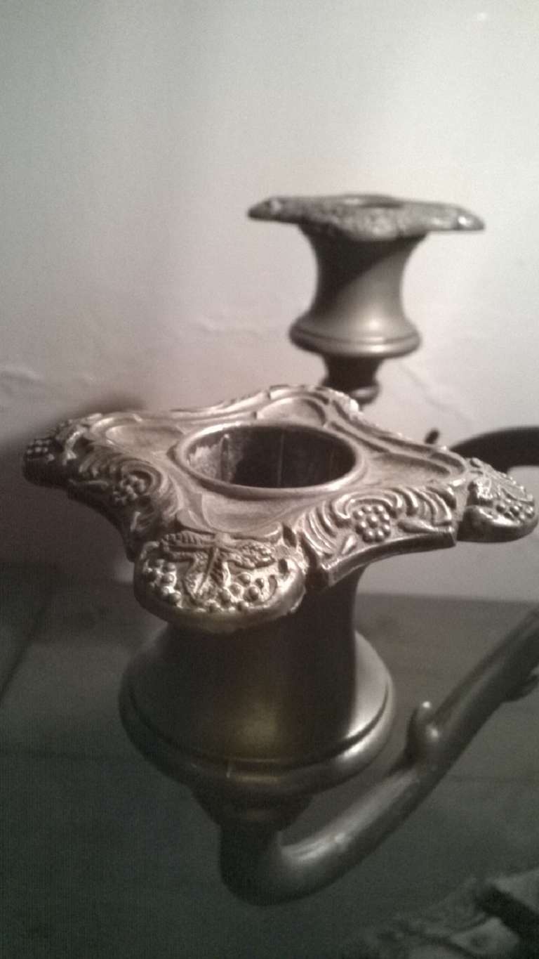19th Century Pewter Candelabra For Sale