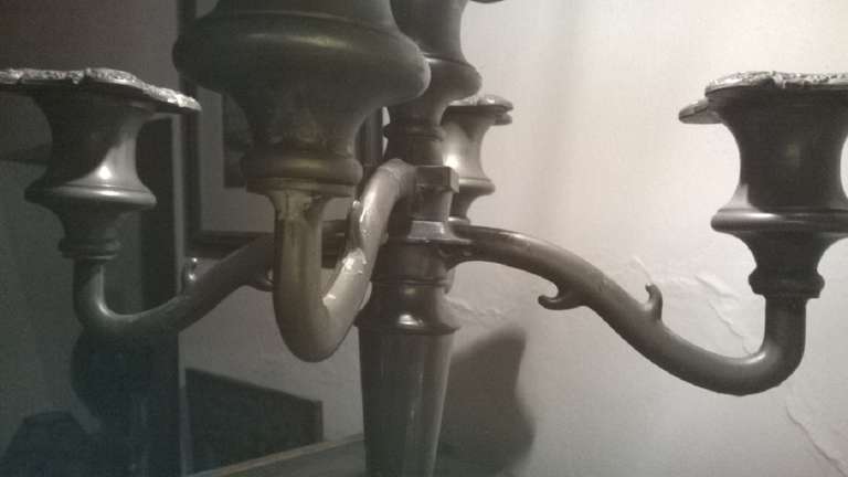 Pewter Candelabra For Sale 3