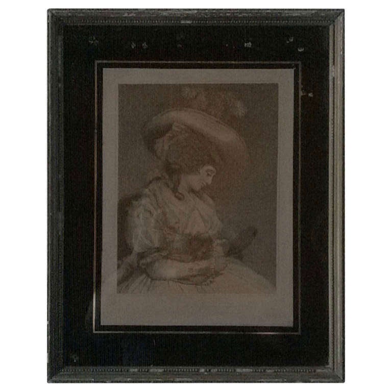 Narcissa Georgian Etching 1787 For Sale