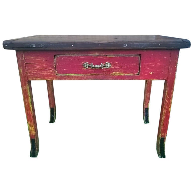 Spanish Rustic Side Table For Sale