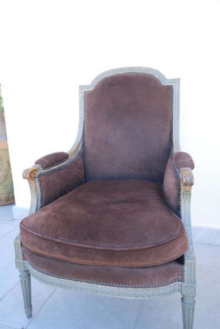 French Pair of Period Louis XVI Armchairs For Sale