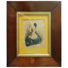 Blue Lady Steel Engraving