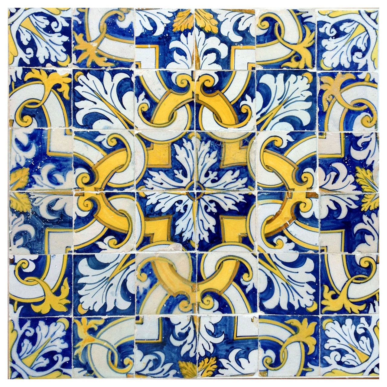 17th Century, Portuguese Tile Pattern For Sale