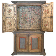 18th Century Portuguese Painted Cabinet