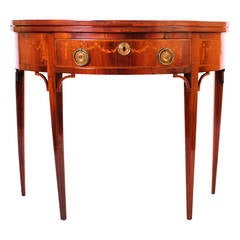 18th Century Portuguese Rosewood Demilune Card Table
