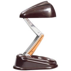 Gustave Miklos Attributed "Bolide" Desk Lamp