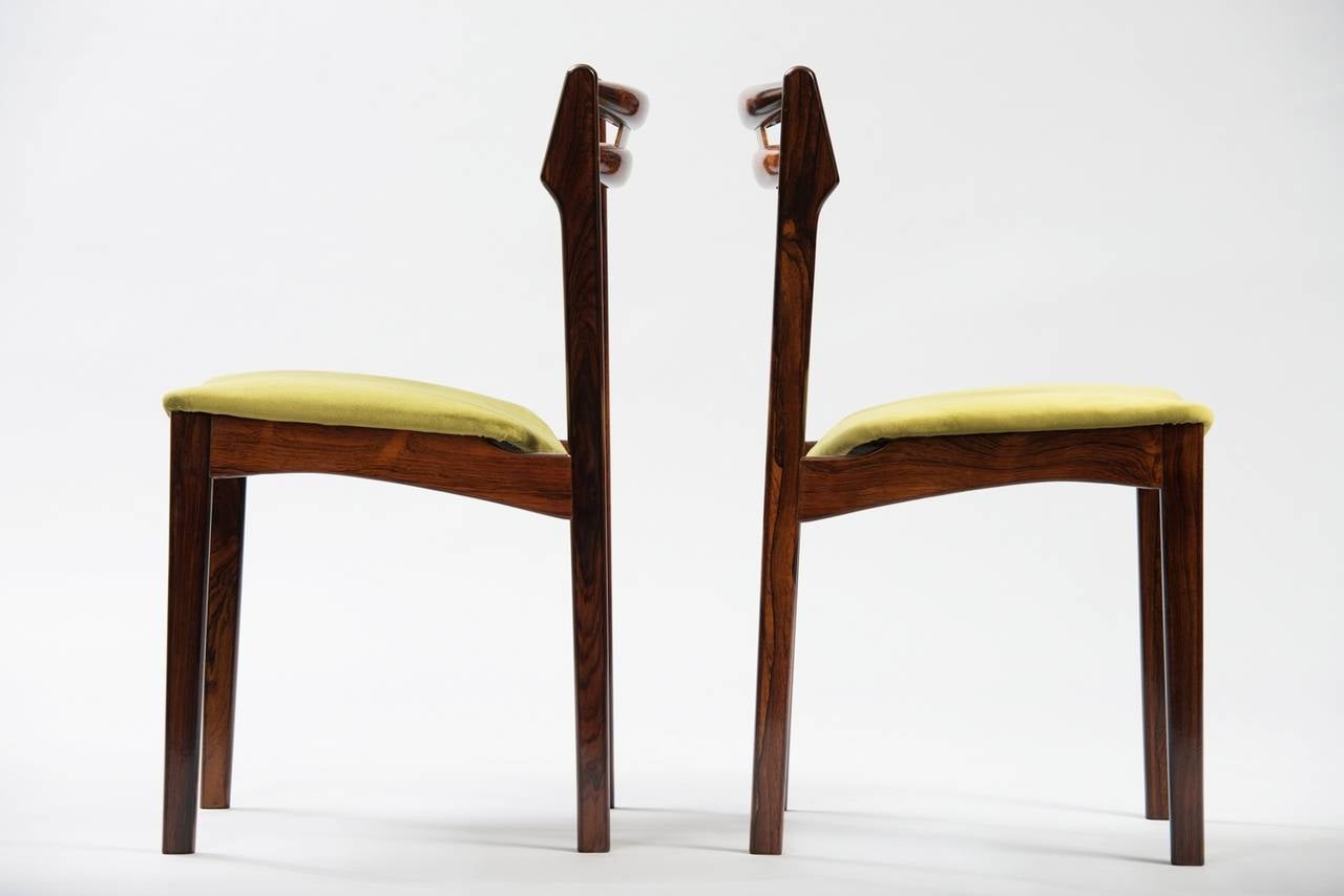 Varnished Set of Six Danish Dining Chairs
