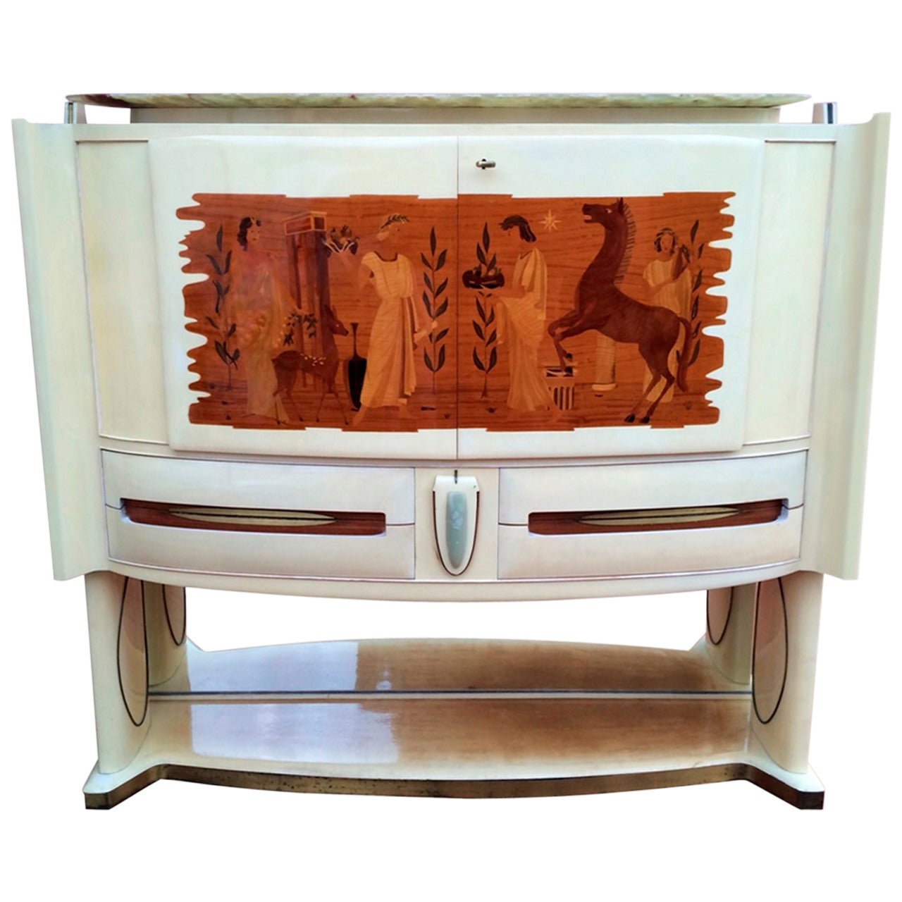 Remarkable Bar Cabinet by Vittorio Dassi For Sale