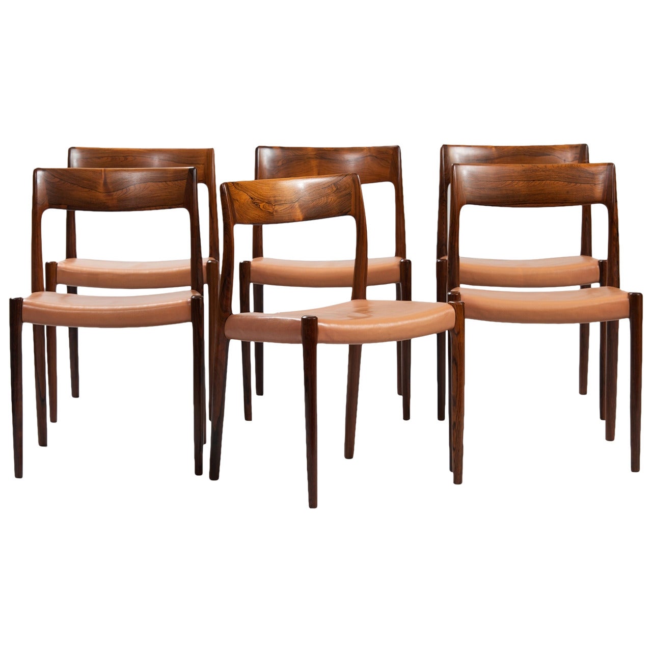 Niels O. Møller Set of Six Chairs