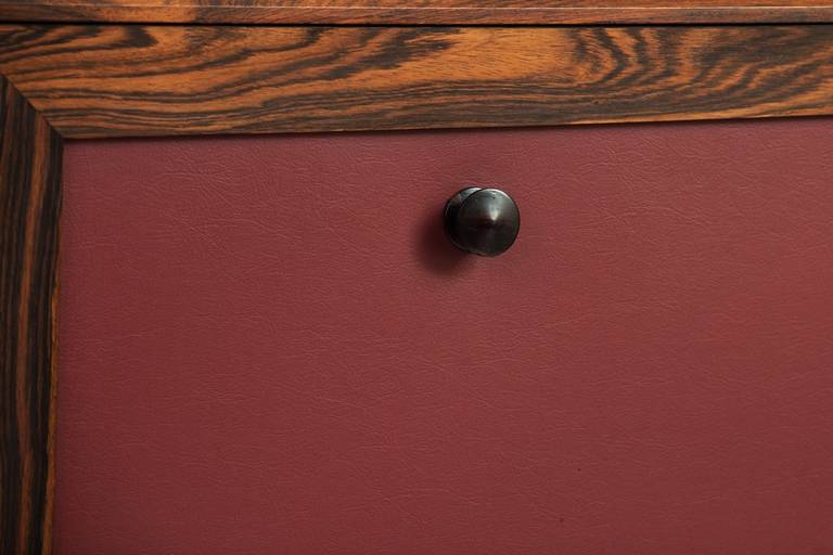 Mid-20th Century Italian Rosewood Cabinet with Drop-Front Door