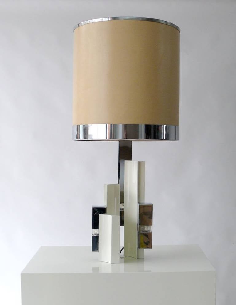 Gaetano Sciolari table lamp in metal.