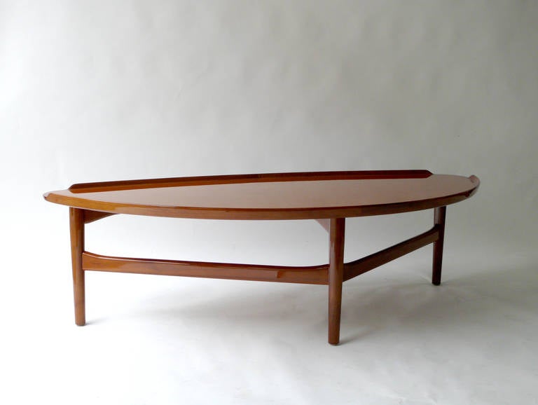 Finn Juhl low table, signed and edited by Baker Furniture.
